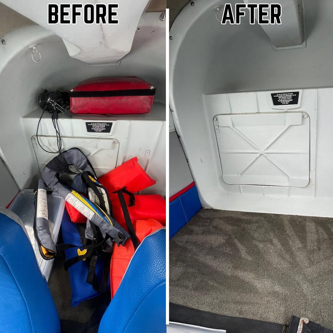 Aircraft cleaning and polishing before and after