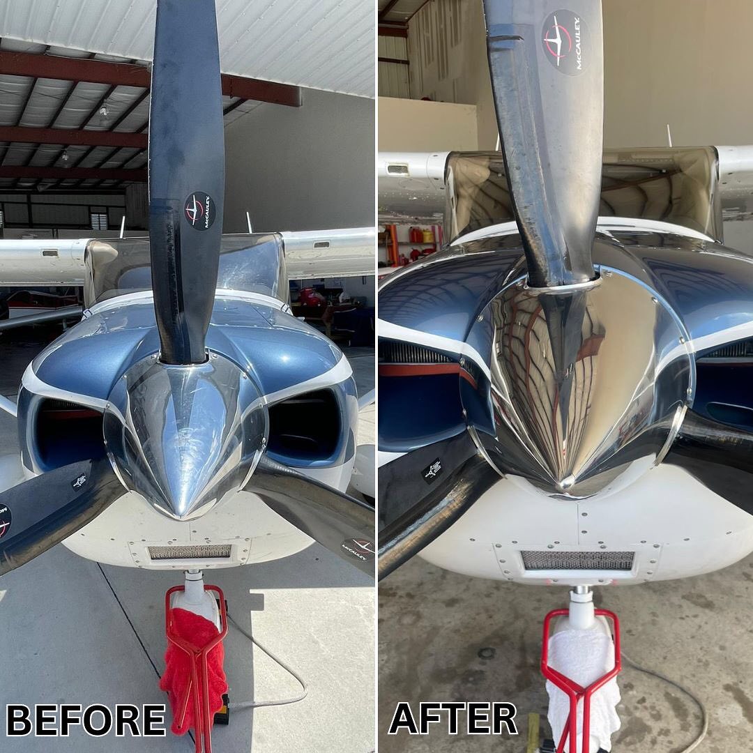 Aircraft polishing and detailing result