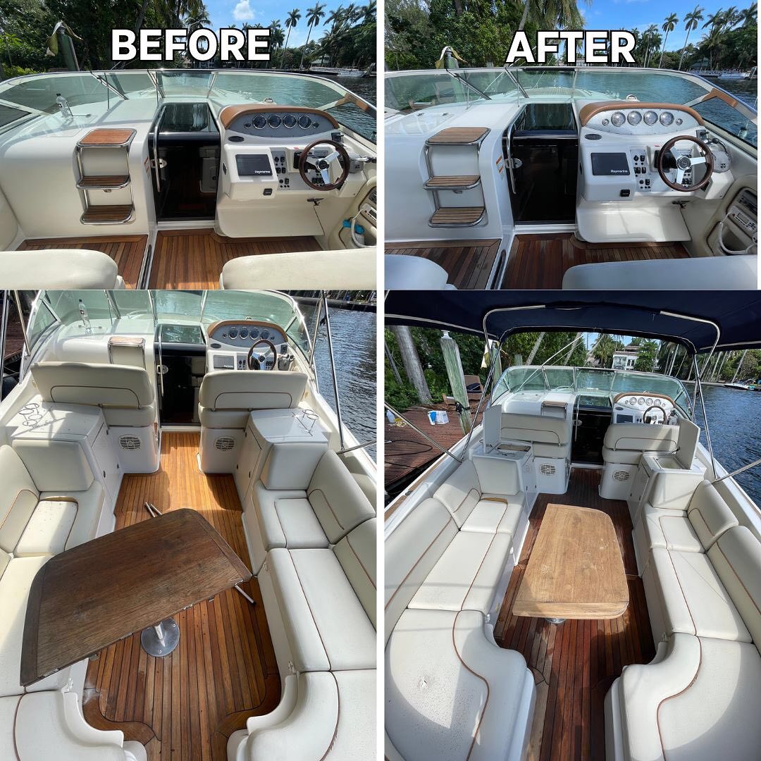 Marine oxidation removal before and after
