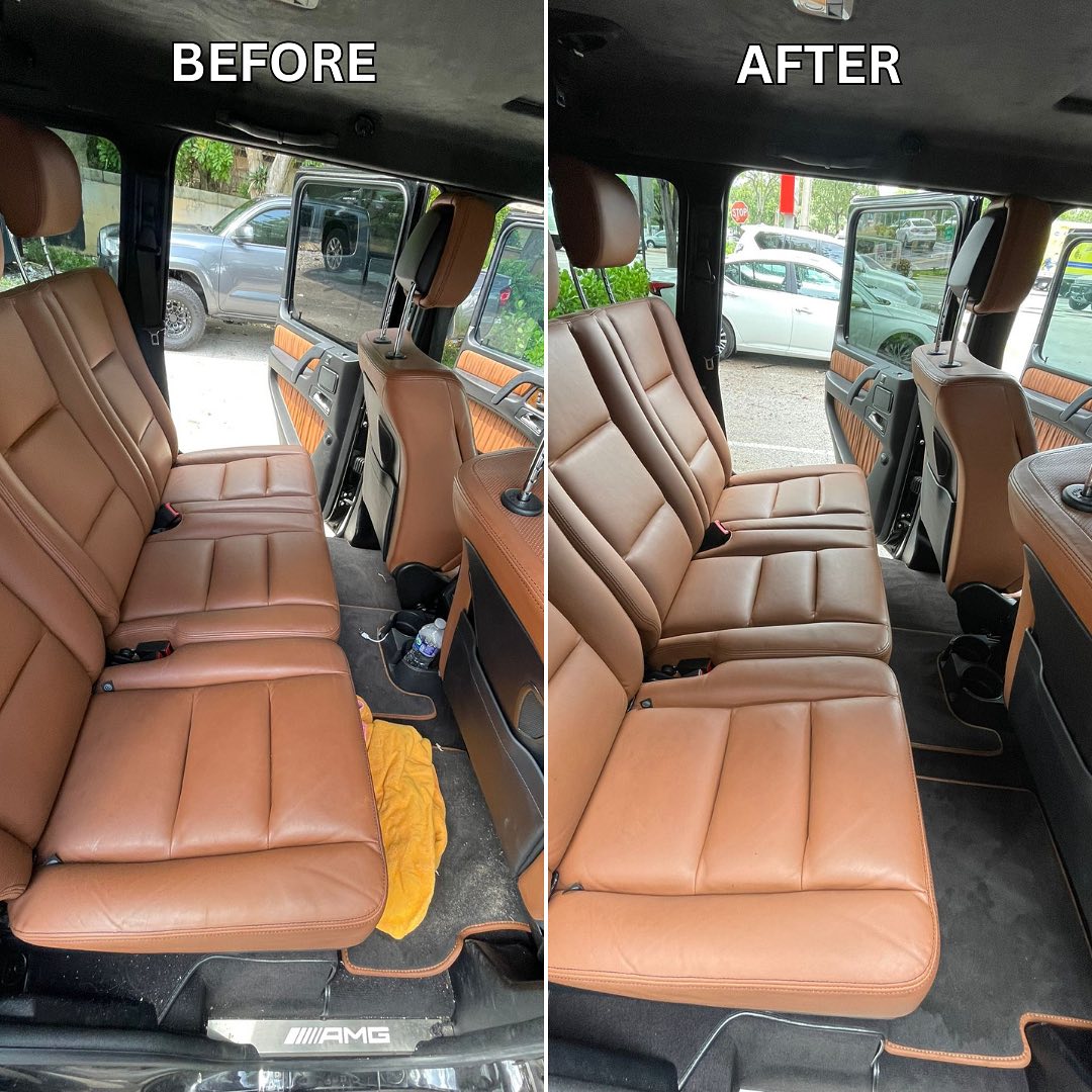 Luxury car detailing before and after