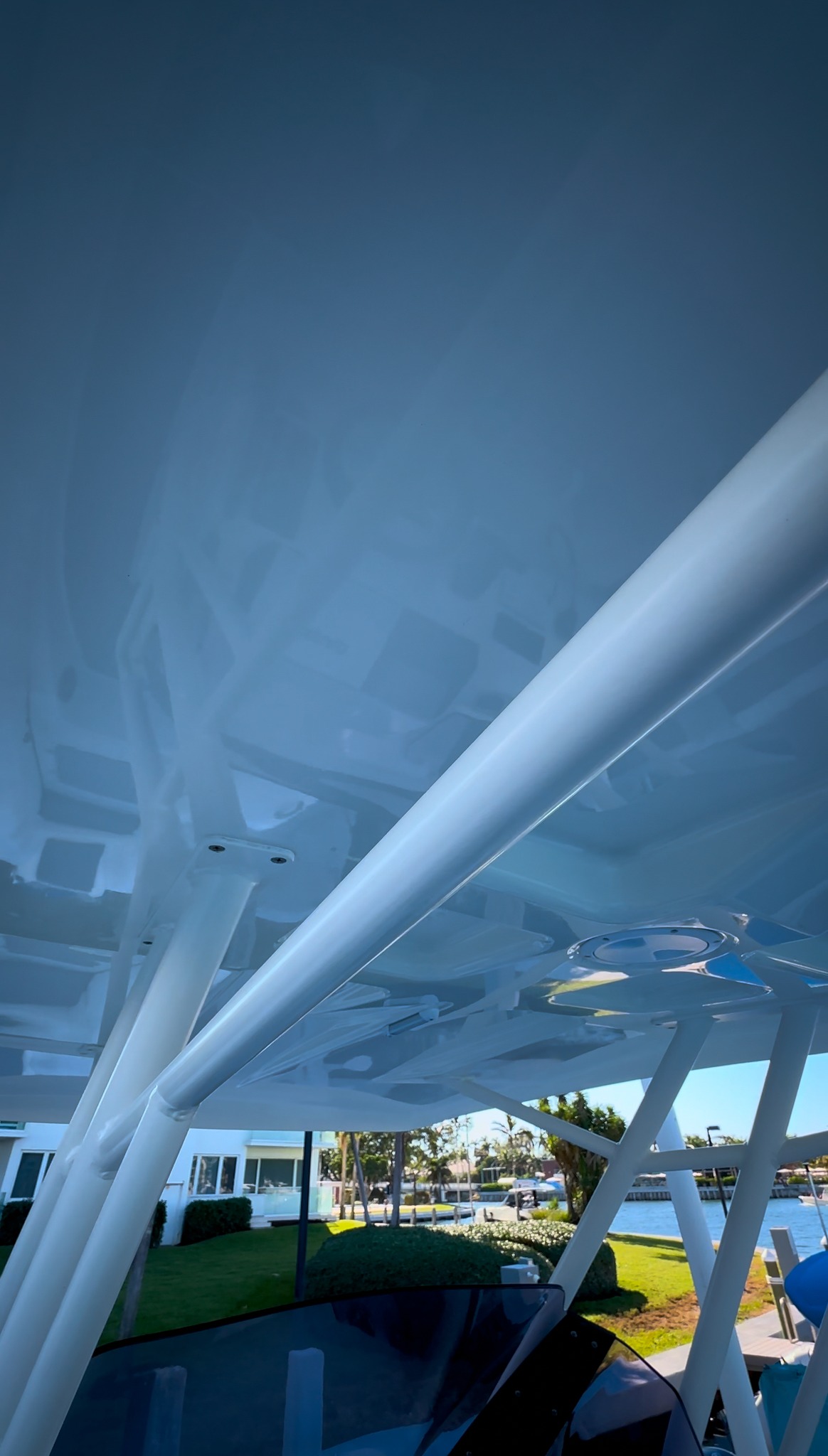 Professional ceramic coated boat surface